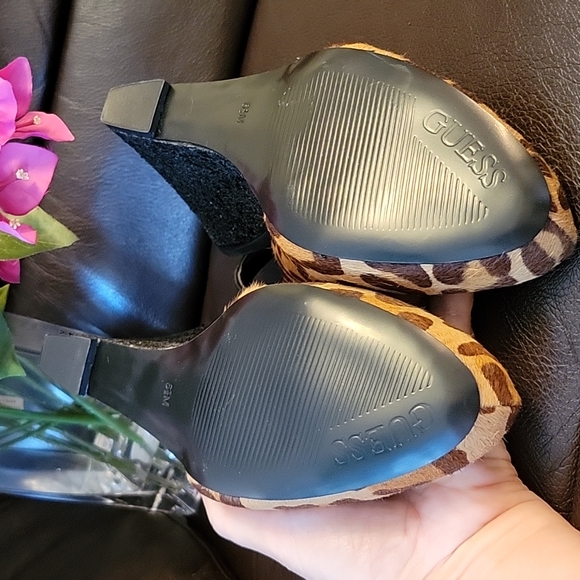 GUESS Heels Leopard Slingback Shoes Sisze 6.5M - Picture 7 of 8